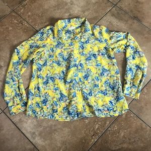 ⭐️ Club Monaco Silk Yellow Blouse S/P